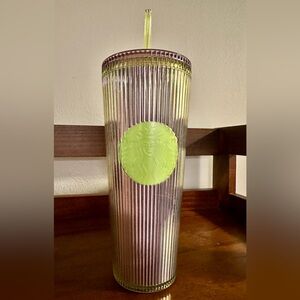 Starbucks Lime Green and Purple Tumbler